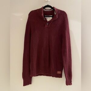 American Eagle Mens Sweater quarter button sz Lg